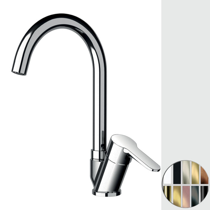 Miscelatore Monocomando per Lavello, con bocca alta girevole della serie smart di daniel rubinetteria