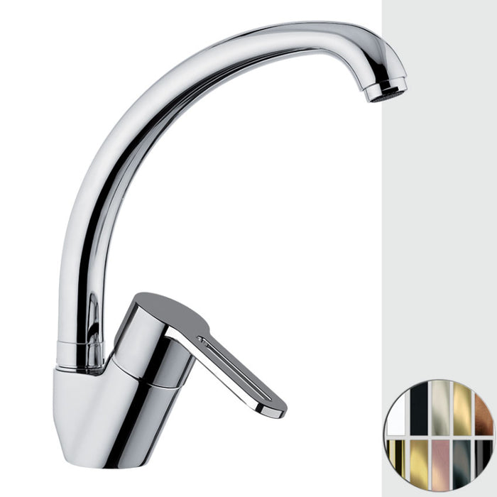 Miscelatore Lavello Monoforo 45° con bocca girevole, della serie smart di daniel rubinetteria