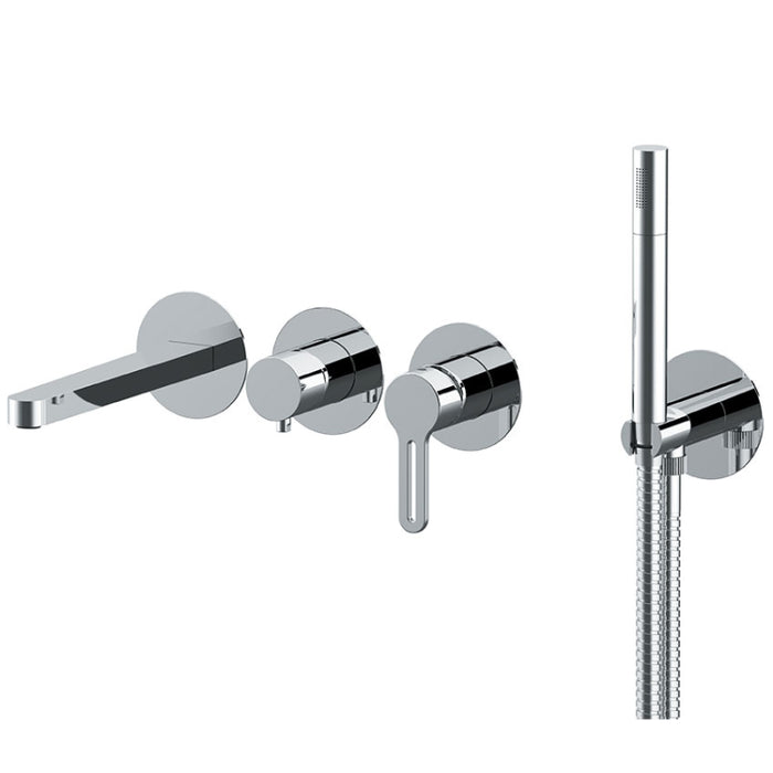 miscelatore a incasso per vasca senza placca della serie smart di daniel rubinetteria