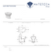 scheda tecnica del bidet filomuro a terra della serie Stile charme di matericashop