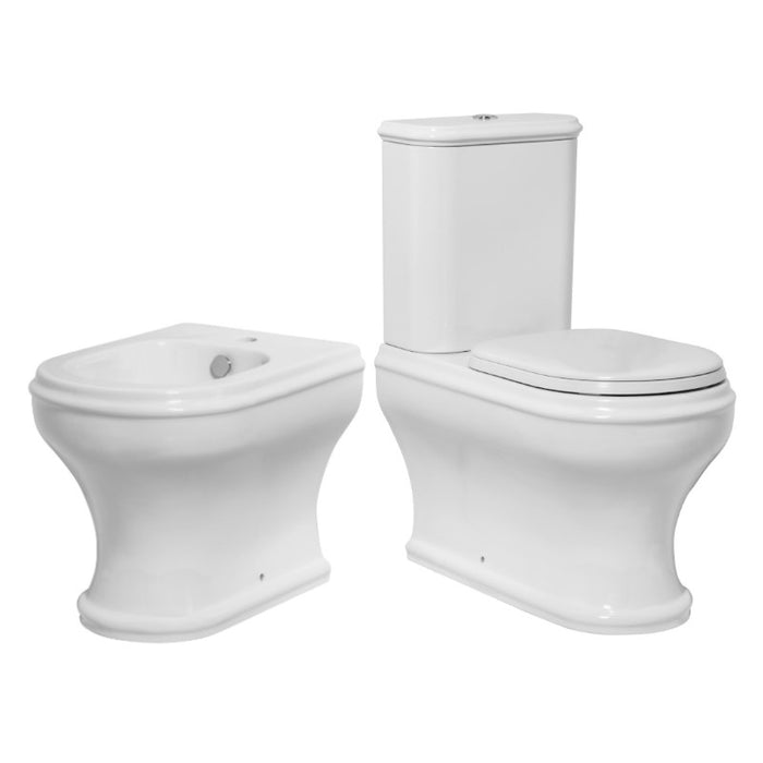 Stile - Coppia di Sanitari in Stile Classico con Vaso Monoblocco