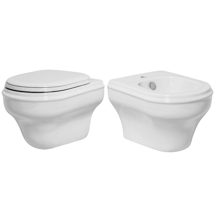 Stile - Coppia di Sanitari sospesi in Stile Classico