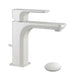 miscelatore per lavabo Minerva con scarico in finitura bianco opaco