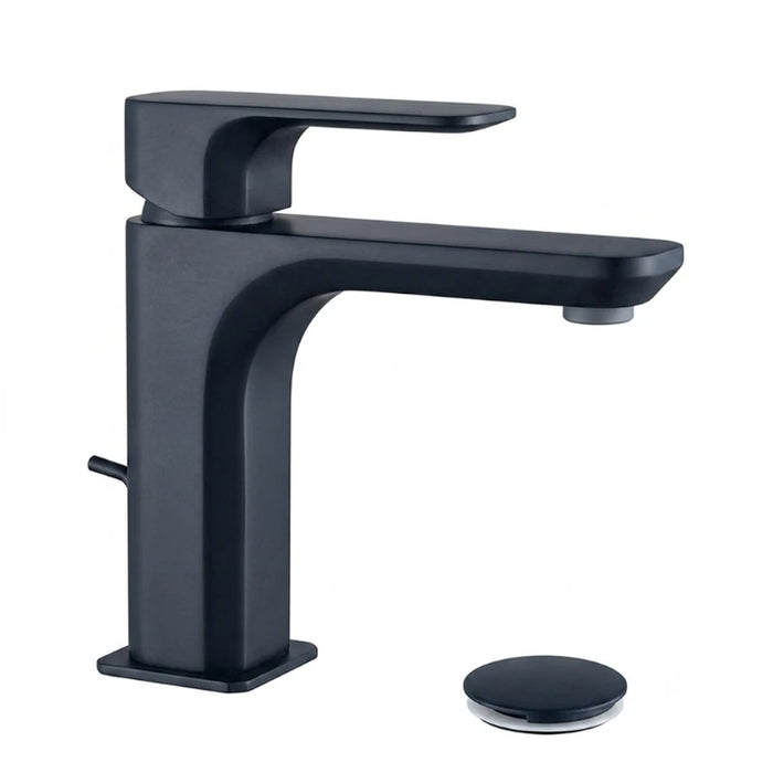 Minerva - Miscelatore per lavabo con scarico Nero Opaco