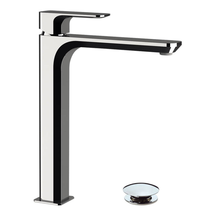 Minerva - Miscelatore per lavabo Alto con scarico click clack