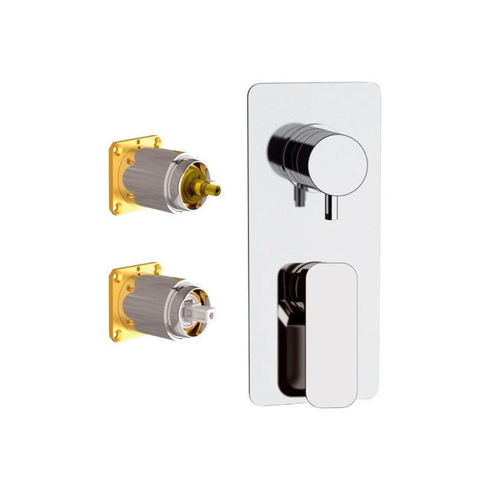 Minerva - Miscelatore doccia con deviatore meccanico a 2 uscite