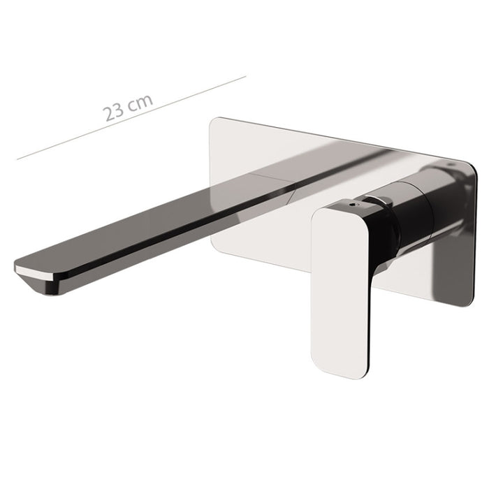 miscelatore minerva per lavabo da incasso con bocca lunga 23 cm, parti a incasso incluse, disponibile in 15 finiture diverse