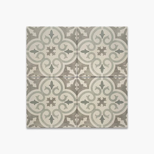 Dettaglio Piastrella da pavimento e rivestimento in gres porcellanato serie Talé di Savoia Italia, Decoro effetto cementina Marzamemi formato 21x21 Colore Verde