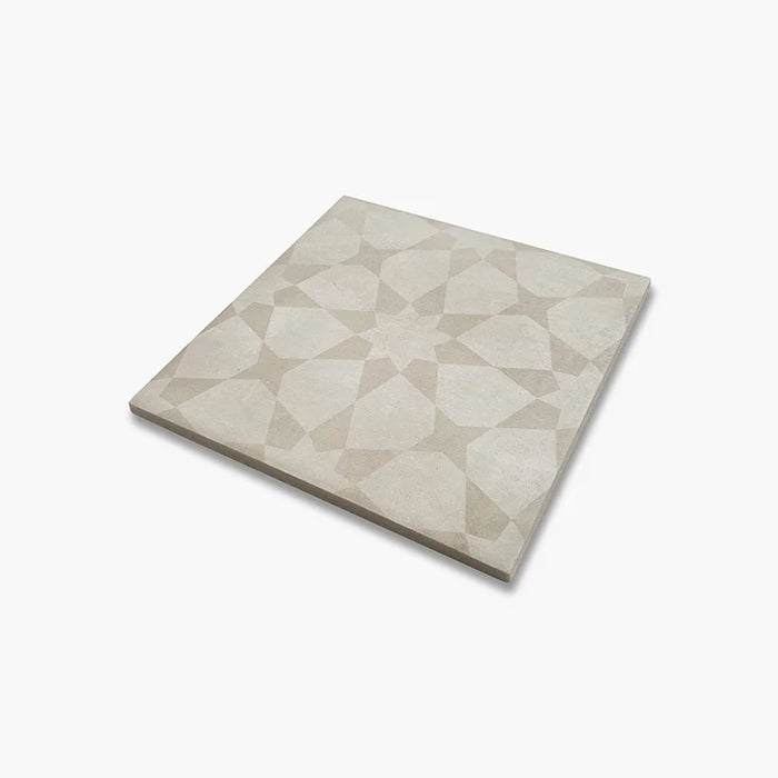 Dettaglio Piastrella da pavimento e rivestimento in gres porcellanato serie Talé di Savoia Italia, Decoro effetto cementina Mondello formato 21x21 Colore Blu