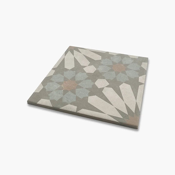 Dettaglio Piastrella da pavimento e rivestimento in gres porcellanato serie Talé di Savoia Italia, Decoro effetto cementina Ustica formato 21x21