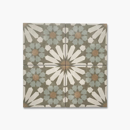 Dettaglio Piastrella da pavimento e rivestimento in gres porcellanato serie Talé di Savoia Italia, Decoro effetto cementina Ustica formato 21x21