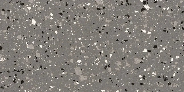 Gres bocciardato R11 Casalgrande Padana Terrazzotech Antracite, effetto marmetta per esterni 30x60.