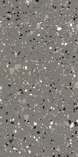 Gres bocciardato R11 Casalgrande Padana Terrazzotech Antracite, effetto marmetta per esterni 60x120.