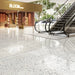 Centro Commerciale con pavimento gres effetto marmetta levigato Terrazzotech Argento 60x60 Casalgrande.