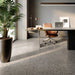 Ufficio moderno con pavimento gres effetto marmetta Terrazzotech Grigio 60x120 Casalgrande.