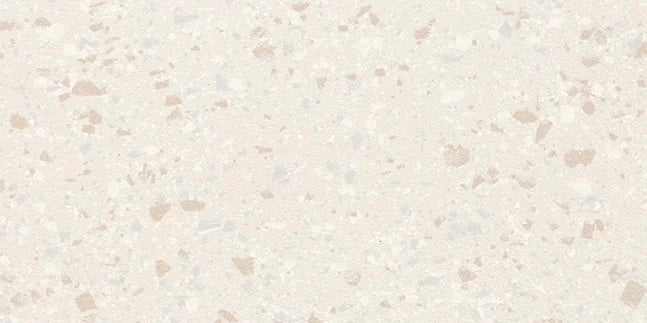 Dettaglio piastrella in gres porcellanato effetto graniglia e marmetta della Collezione terrazzotech di Casalgrande, formato 30x60 cm, colore Beige