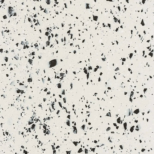 Dettaglio piastrella in gres porcellanato levigato effetto graniglia e marmetta della Collezione terrazzotech di Casalgrande, formato 60x60 cm, colore Bianco