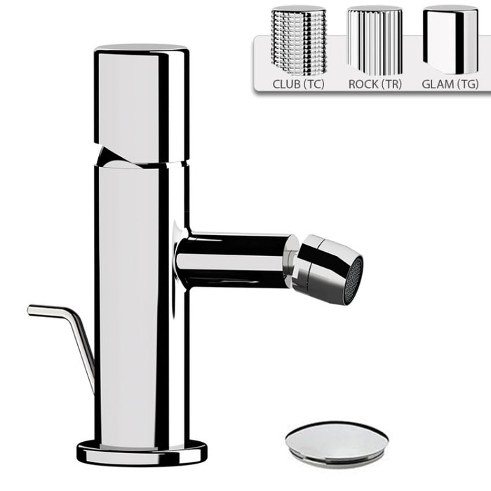 MISCELATORE TRILOGY PER BIDET CON SCARICO DELLA SERIE TRILOGY DI DANIEL RUBINETTERIE