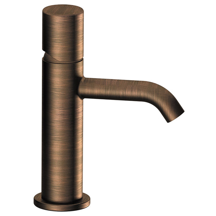 miscelatore per lavabo trilogy di daniel rubinetterie senza scarico e senza foro sul corpo, in finitura ottone san marco