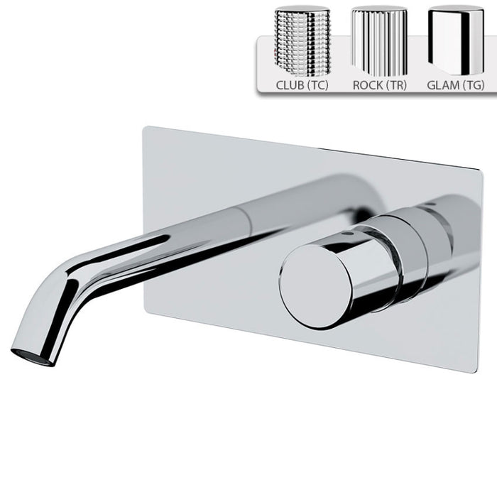 miscelatore per lavabo a incasso su piastra rettangolare della serie trilogy di daniel rubinetterie