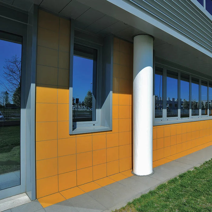 Casa cin Rivestimento Gres Unicolore Giallo Ocra Casalgrande Padana, effetto tinta unita opaco.