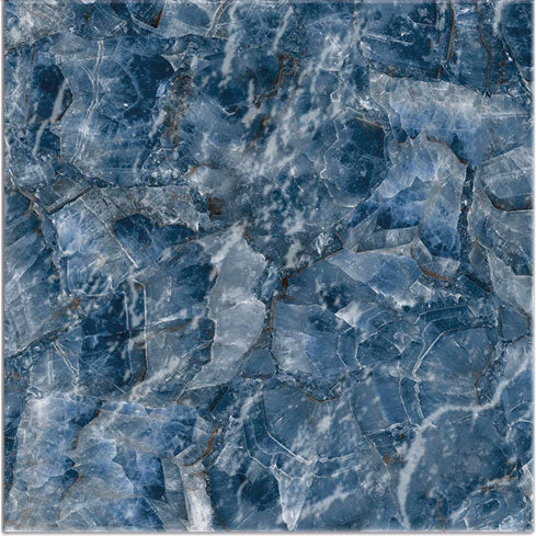 Dettaglio piastrella per pavimento e rivestimento in gres porcellanato effetto pietra spaziale. Collezione Swimming Planet di Ceramica Valsecchia, formato 15x15, Venus sky