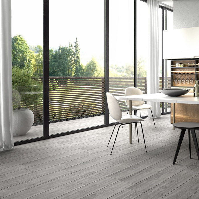 Gres Porcellanato effetto legno oak dark di idea ceramica 20x90