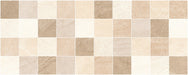 Dettaglio Piastrella da rivestimento in ceramica serie Habita di Herberia Ceramica, effetto Pietra, decoro square colore beige 20x50