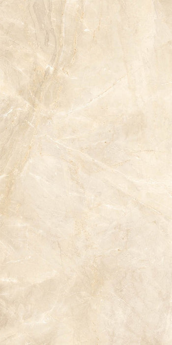 Dettaglio Piastrella da pavimento e rivestimento in gres porcellanato effetto marmo lucido serie Marmi pregiati di Herberia Ceramiche, colore Soveraia Beige formato 60x120 6