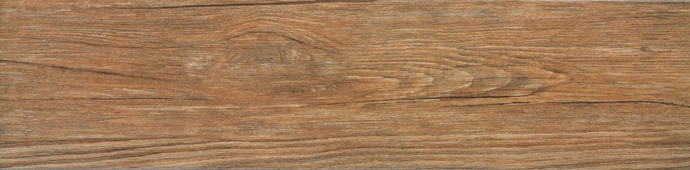 Dettaglio piastrella in gres porcellanato effetto legno. Serie Nottingham di Idea Ceramica, colore walnut formato 15x60