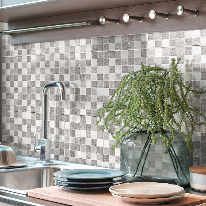 Piastrelle Mosaico Vetro Blu Grigio - 30x30 Cm, Per Bagno O Cucina - Foto 4