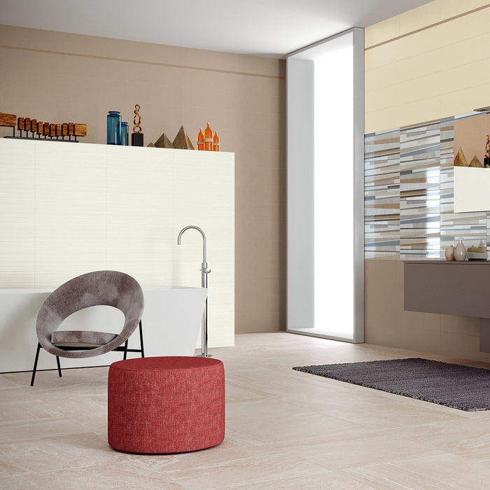 Rivestimento bagno moderno. piastrelle in ceramica da rivestimento in tinta unita lucida, collezione smart di herberia ceramica