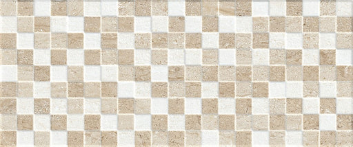 Dettaglio Piastrella da rivestimento in ceramica serie Trani di Savoia Italia, decoro mosaico beige Almond 25x60
