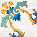 Dettaglio singola piastrella in gres porcellanato effettto maiolica vietri. serie cotto mediterraneo di ceramiche savoia italia decoro cuma