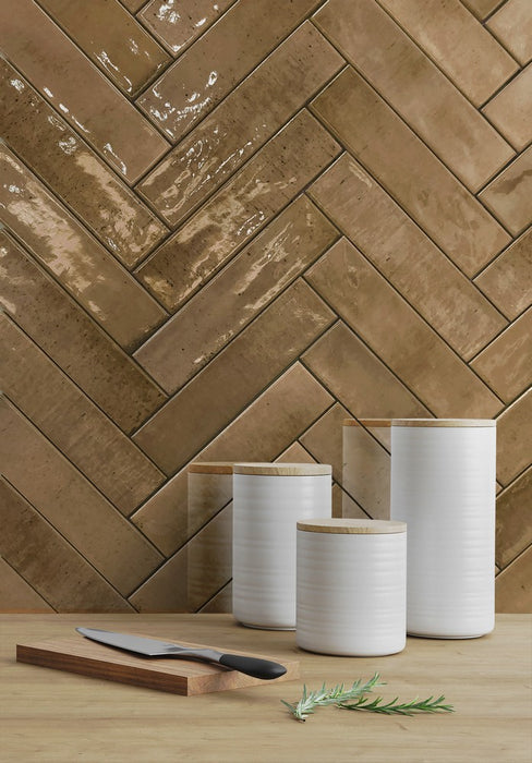 Keradom Home Brick Curry Grès cérame émaillé brillant — MatericaSHOP